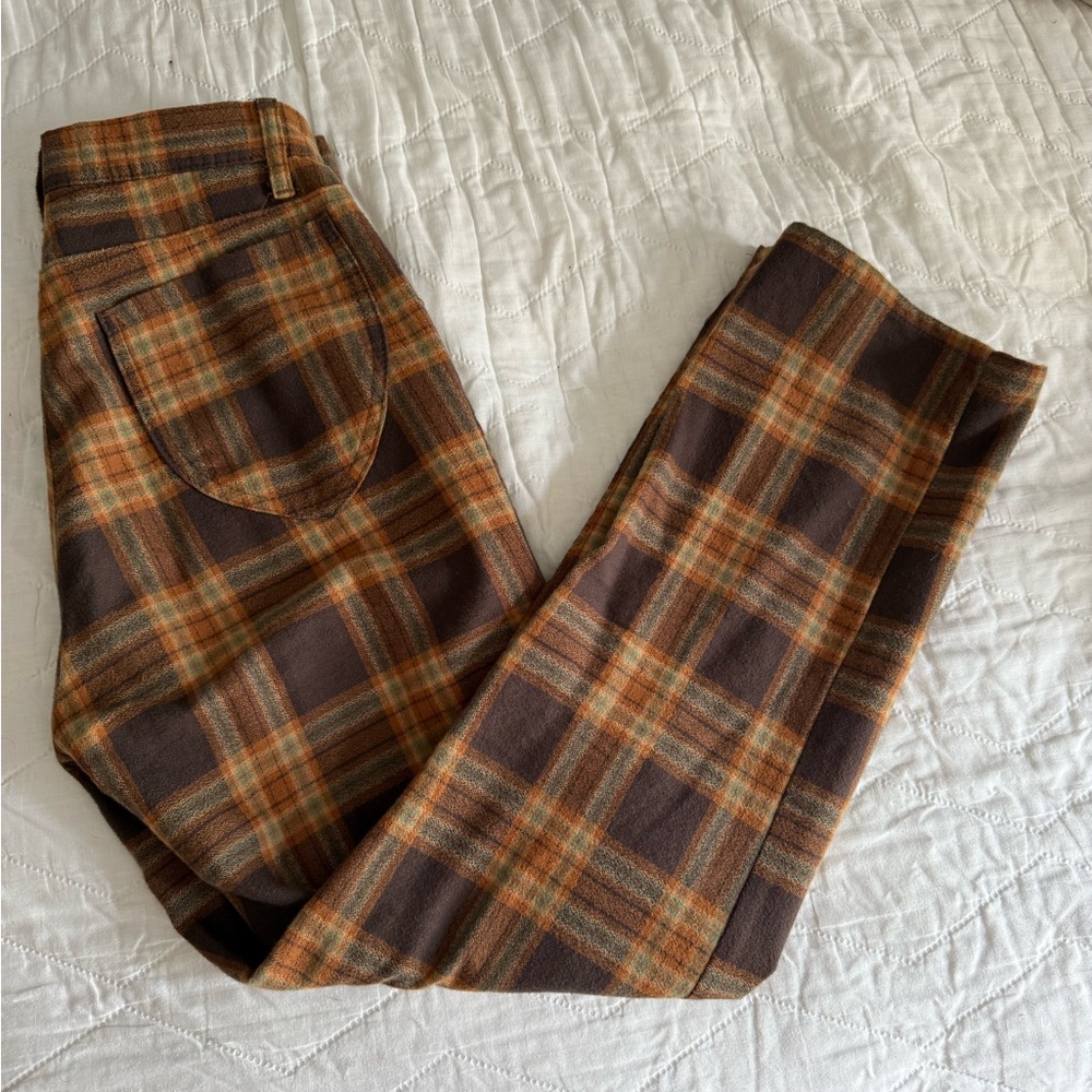 Lykke Wullf Brown Plaid Pant